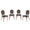 Flash Furniture Marseille Thonet French Bistro Stacking Chair, Black Textilene and Bamboo Print Aluminum Frame, 4PK 4-SDA-AD642002S-TXT-BK-NAT-GG - alternate 5